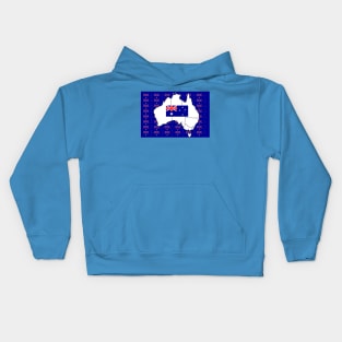 Australia surrounded with the Australian flag Kids Hoodie